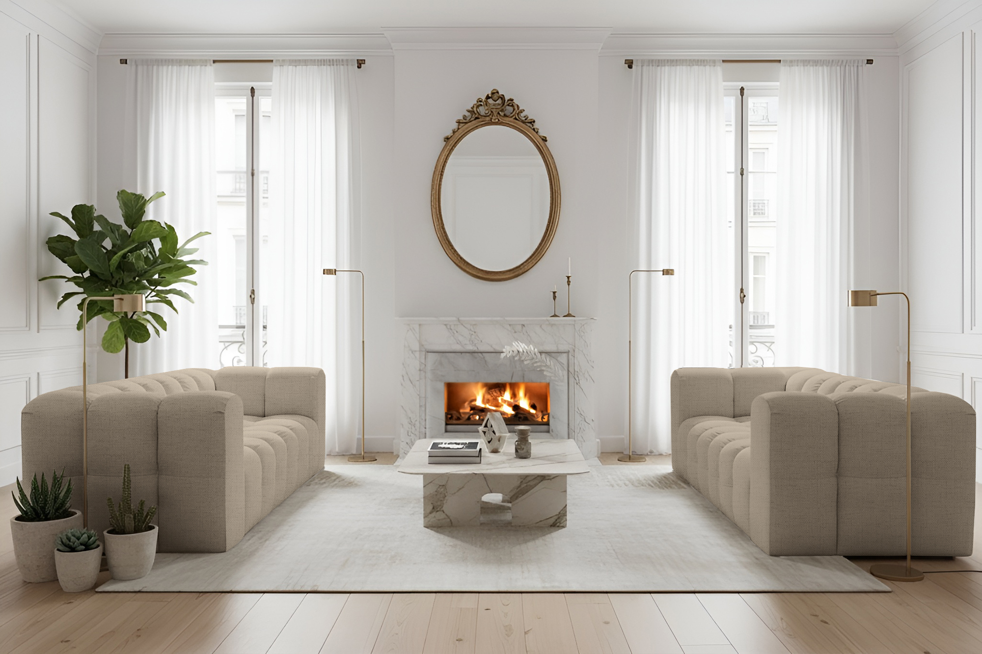 Baloo 3-Sitzer Set Moly Beige